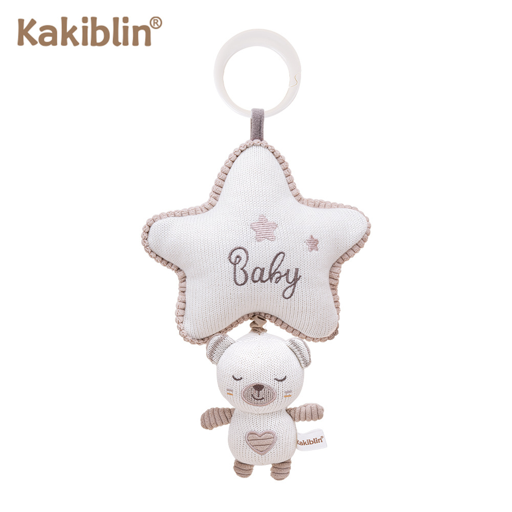 Coco Bei Le New Wool Knitted Toy Baby Car Hanging Comfort Doll Baby Bed Music Bed Hanging Bell