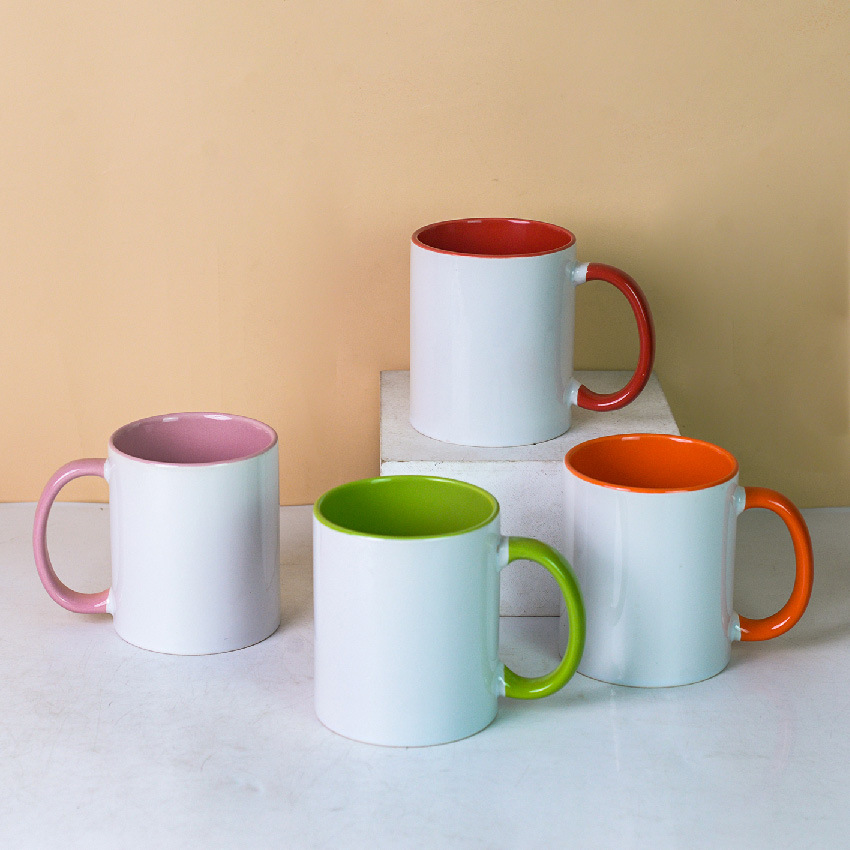 Foreign Trade Coated Mugs, Ceramic Cups, Wholesale in Stock, Engraved Advertising Logo, Gift Activities, Sublimation Mugs