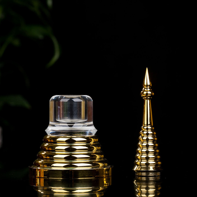 A-Type Gold-Plated Relic Pagoda Acrylic Vase Pagoda Crystal Pagoda Bodhi Pagoda Buddhist Hall Transparent Relic Auspicious Clouds