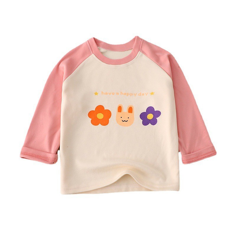 New Children's Base Shirt Long-sleeved Warm Single Top for Boys and Girls Spring and Autumn Winter Pullover Autumn Clothes Children's Clothing