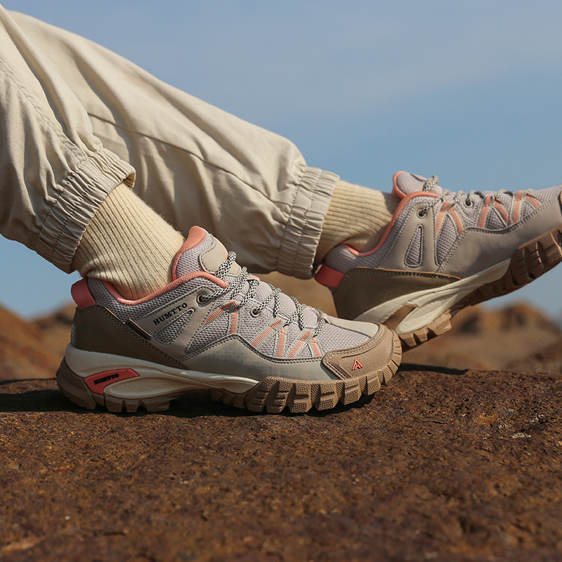 Women's Spring and Summer Outdoor Waterproof Non-slip Hiking Shoes Lightweight Breathable Hiking Shoes Sports Casual Women's Shoes