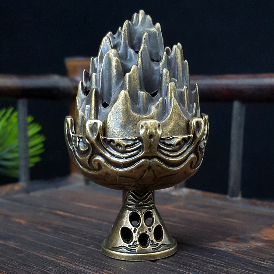 Wholesale Alloy Tower Incense Mold 3-Piece Set Boshan Furnace Zen Incense Burner Ornaments Tower Incense Agarwood Powder Incense Accessories