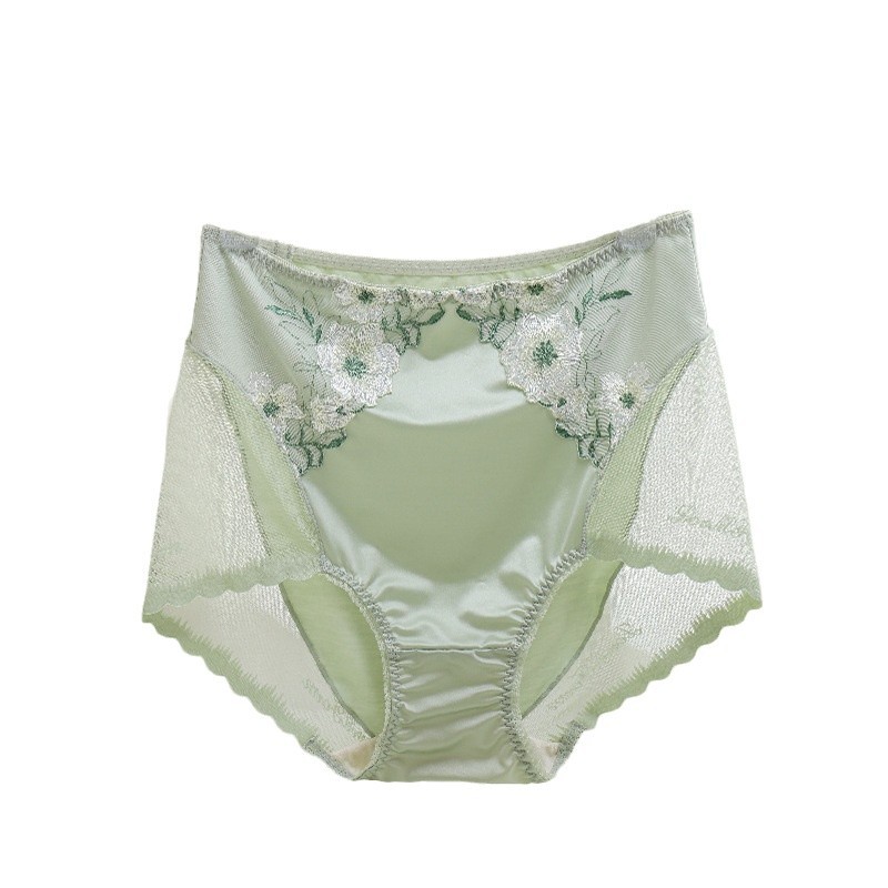 Embroidered Silk Sexy Seamless Women's Modal High Waist Large Size Underwear Women's Summer Red Boxer Antibacterial Butt Lift