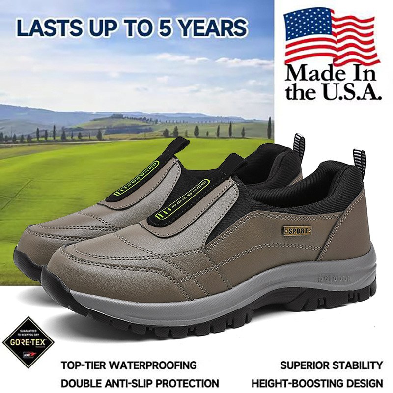 Spring and Autumn New Outdoor Leisure Sports Walking Shoes for the Elderly Men's Large Size Mountaineering Running Shoes Trendy and Fashionable