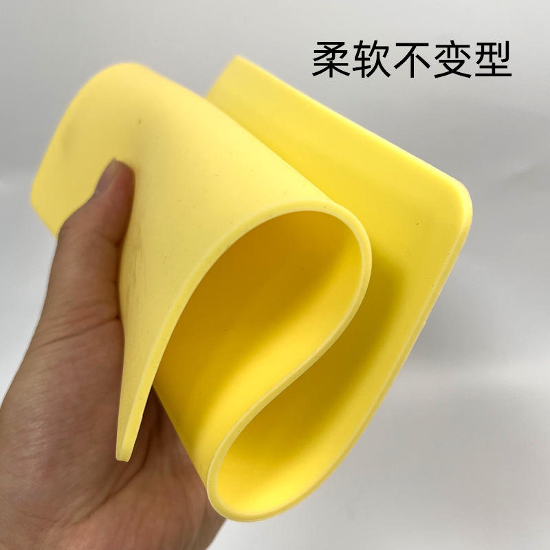 A4 thick yellow tattoo practice leather silicone leather fake leather novice tattoo embroidery large practice leather double-sided available cross-border