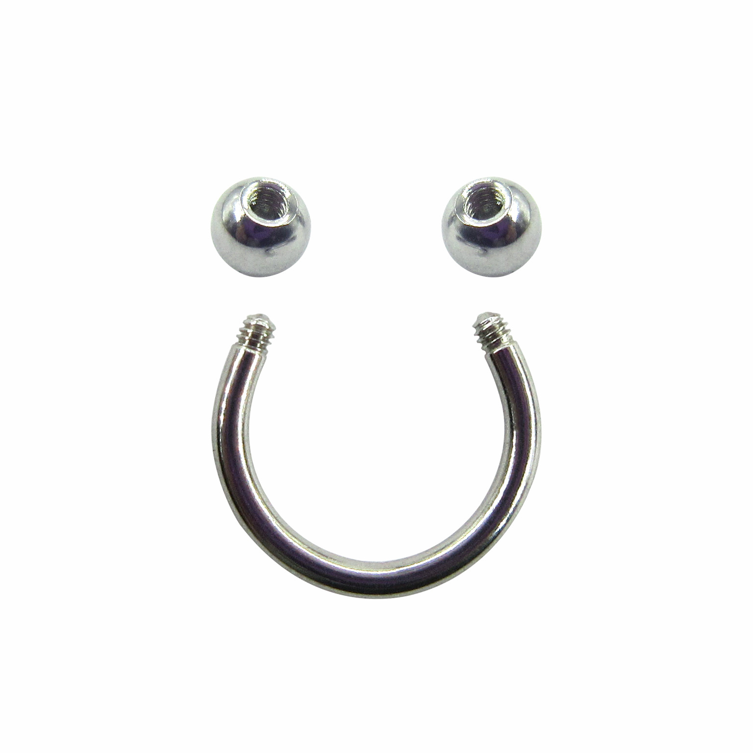 Meier Stainless Steel Eyebrow Nail Outer Teeth Horseshoe Ring C-Shaped Open Nose Ring Breast Ring Vaginal Ring Body Piercing Jewelry
