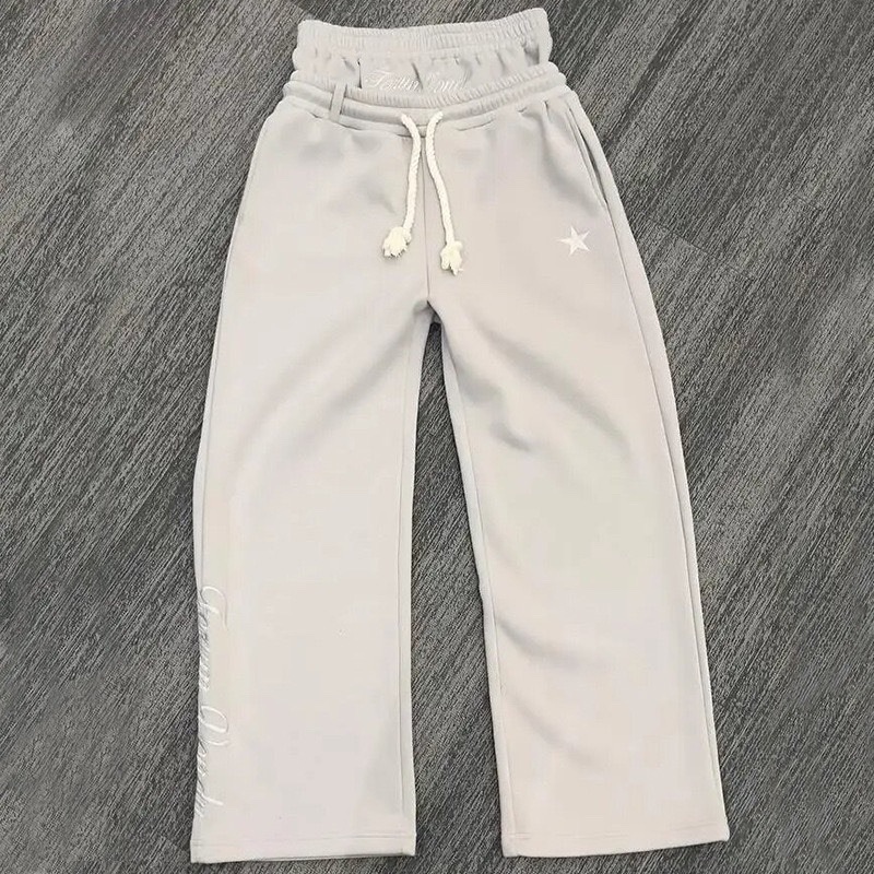 Кросс-бордерные брюки с двойной талией, модные брендовые брюки для мужчин и женщин, свободные широкие брюки