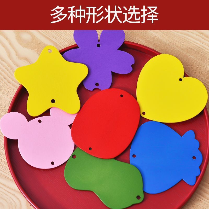 Solid Wood Wish Card Heart-shaped Blank Small Wooden Card Fortune Card Activity Decoration Tag Temple Scenic Wish Tree Listing