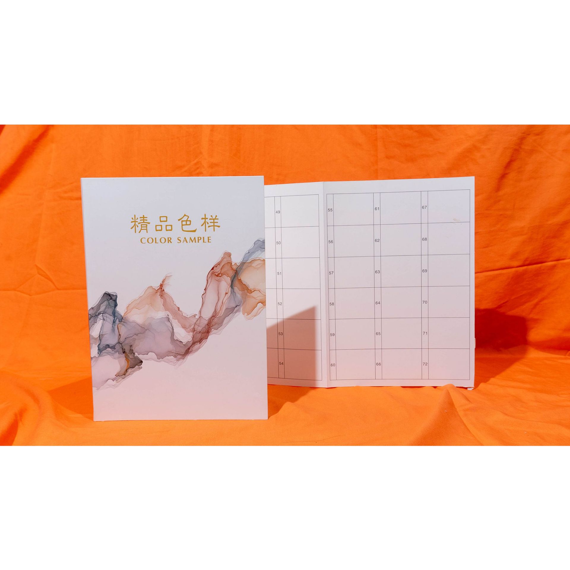 Wholesale Textile Fabric Sample Book Blank In-Stock Color Card Clothing Fabric Color Card Sample Book Multi-Fold Color Swatch