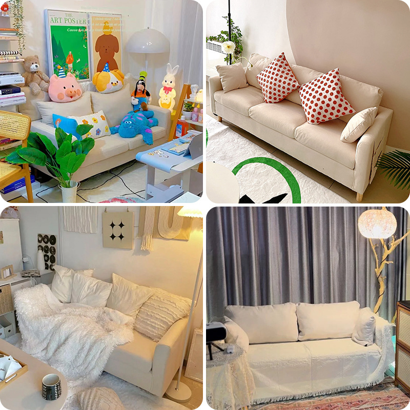 Sofa Small Apartment Nordic Simple Modern Simple Rental House Living Room Bedroom Internet Celebrity Fabric Double Small Sofa