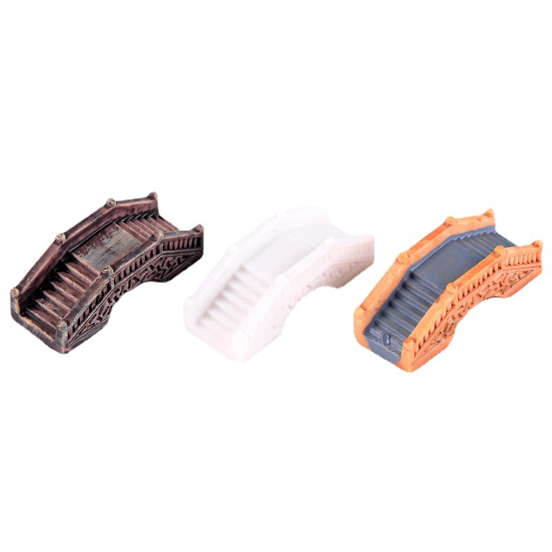 Palace Style Bridge, Small Bridge, Flowing Water, Simulated Stone Arch Bridge, Zakka Groceries, Micro Landscape Resin Ornaments
