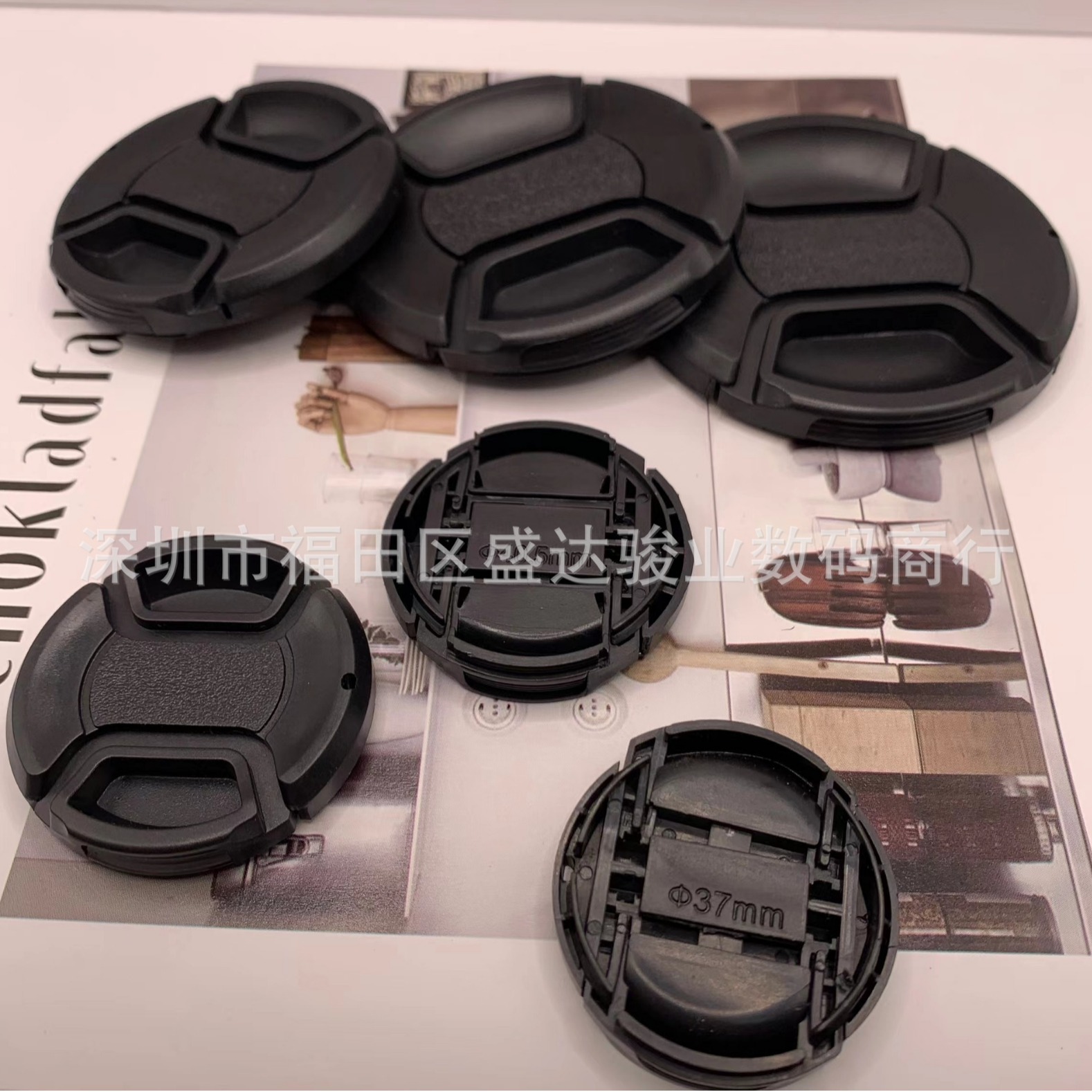Wholesale Lens Cover with Wordless Middle Pinch Slr Camera Lens Protective Cover Without Label Dust Cover Anti-Lost Rope Manufacturer