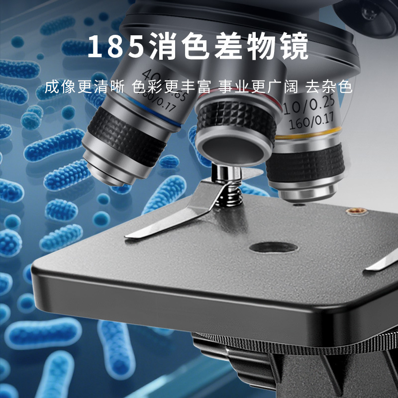 Digital Microscope for Kidsren's Popular Science Teaching for Primary and Secondary School Students to See Bacteria Cells, Mites and Microorganisms Intelligent W