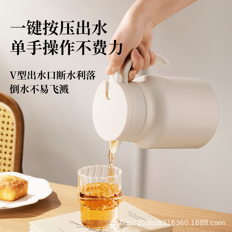 Large-Capacity Tea Brewing Pot with Titanium-Coated Stainless Steel Inner Liner, Portable Tea-Water Separation Kettle, Tea Brewing Pot, Simmering Pot