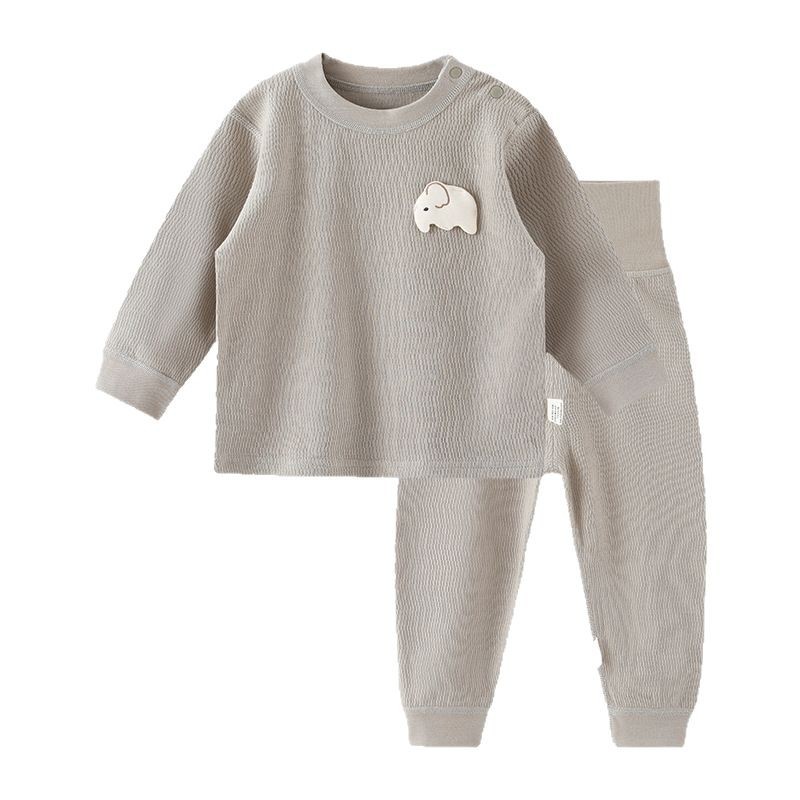 Baby's Autumn Clothes Pants Cotton suit Men's and Women's Belly Protection Underwear Split Pajamas Baby's Spring and Autumn Clothes High Waist Cotton