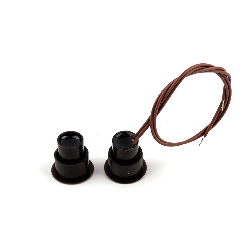 Embedded door magnetic alarm anti-theft wired door magnetic switch alarm detector concealed door magnetic normally closed normally open