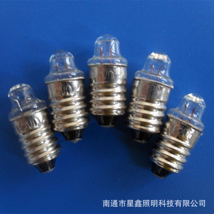 Light collecting e10 screw pen lamp/1.1V0.25/1.5V0.25/2.2V0.25 spotlight E10 pen Crystal Bulb