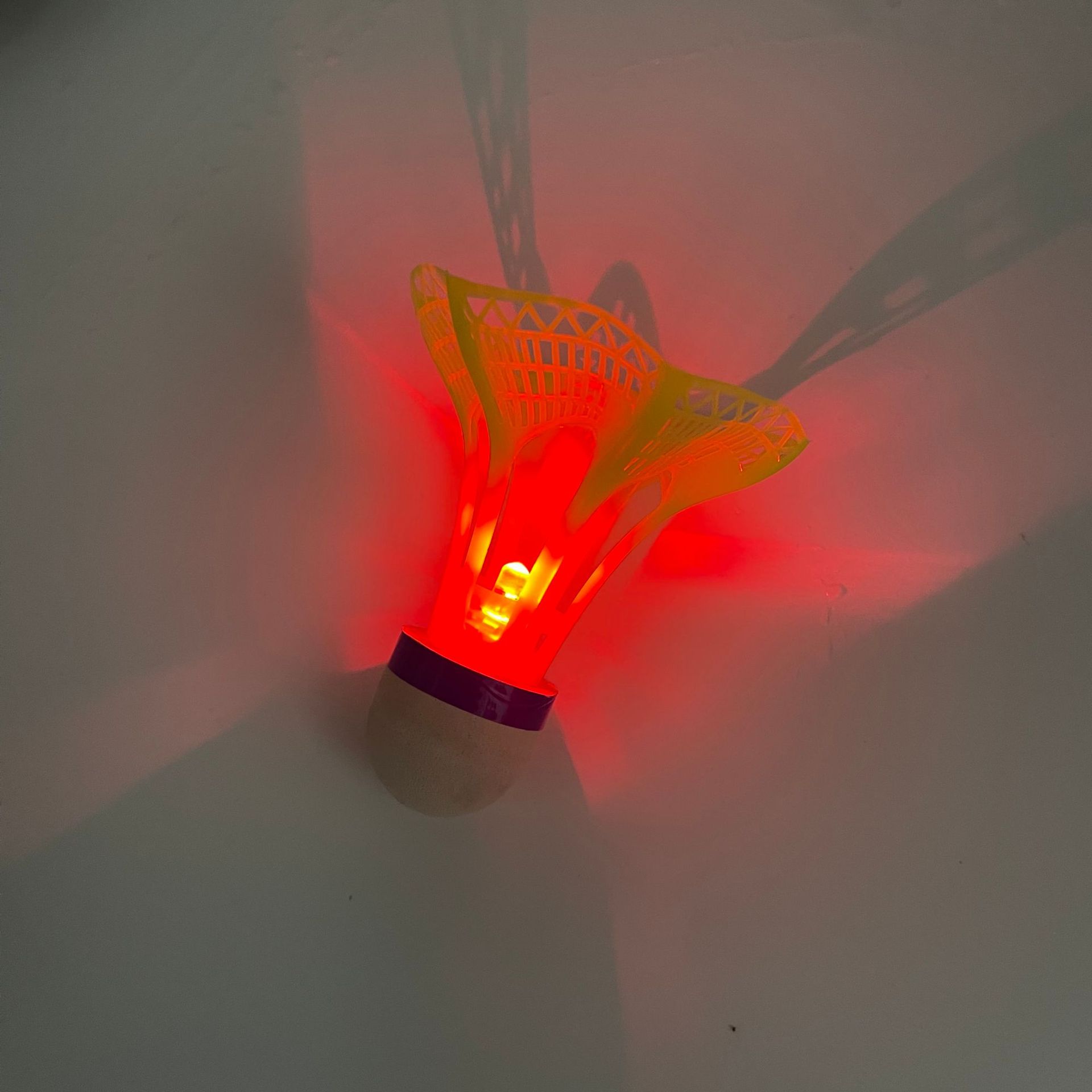 Luminous windproof hollow luminous badminton ball super resistant to playing outdoor bright plastic nylon ball with light