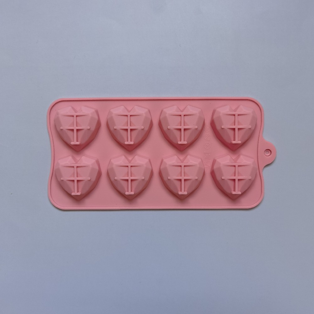 8 even diamond love chocolate 110 silicone mold cake ice cream pudding dessert mold soap baking utensils