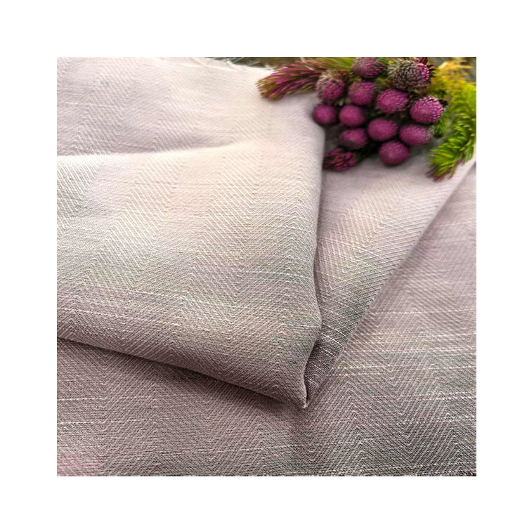 Spot Spring and Summer Rayon Tencel Linen Herringbone Jacquard Fabric Spring and Summer Women's Shirt Dress Retro Draped Surface