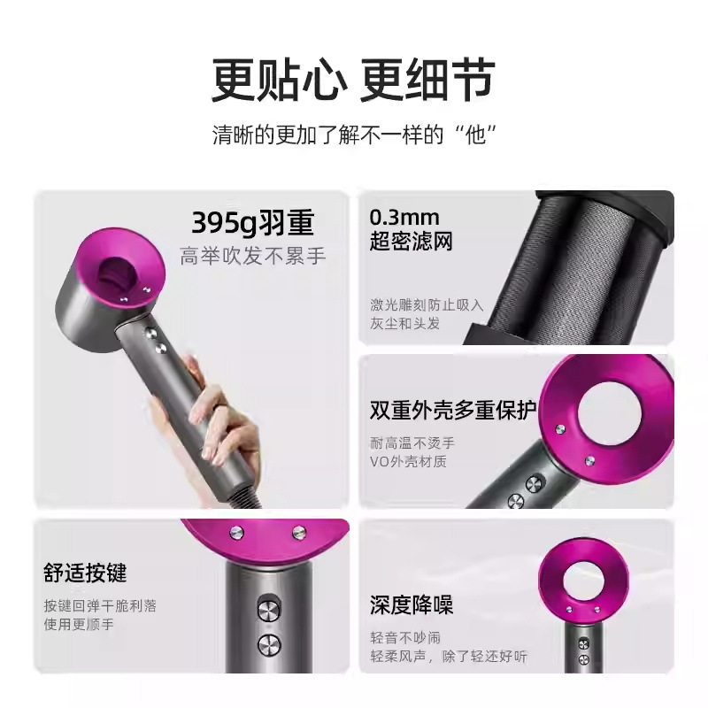 Huaqiangbei Mosen High-Speed Hair Dryer Hair Salon Negative Ion Hair Care High Wind Hollow Leafless Hair Dryer