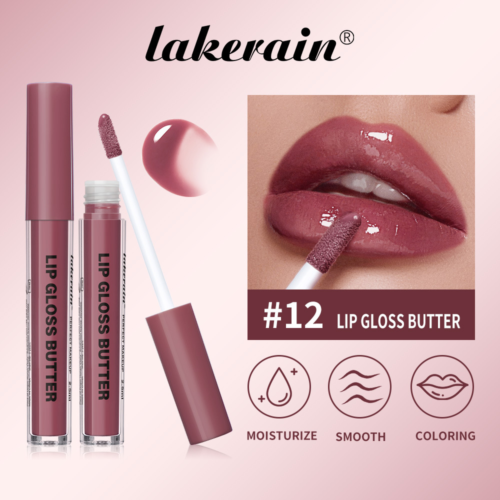 Cross-border lakerain Butter Lip Gloss Lip Brightening Water Moisturizing Sexy Doodle Lip Gloss