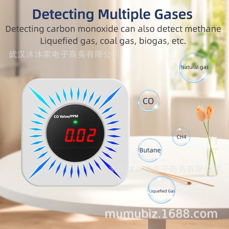 Tuya graffiti smart gas gas carbon monoxide detector alarm wireless control and multi-function alarm