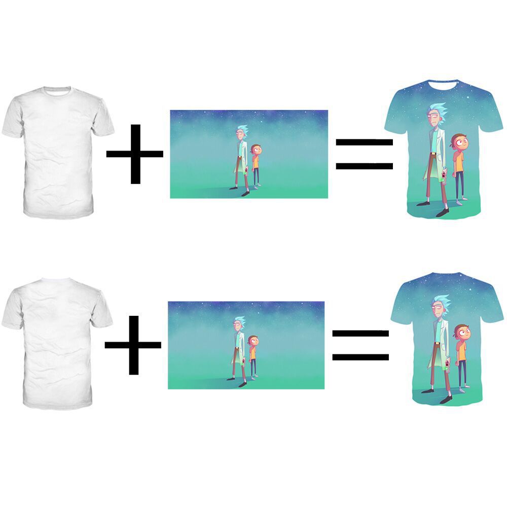 Cross-Border E-Commerce Manufacturer Supply Summer Men's Round Neck Short-Sleeved T-Shirt 3D T-Shirt Digital Printing Can Be Used for Kidsren