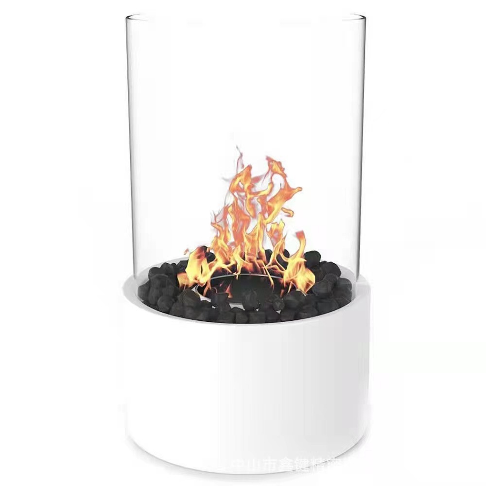 Desktop Alcohol Fireplace Small Portable Stove Round Alcohol Fireplace Real Fire Heating Decorative Alcohol Fireplace