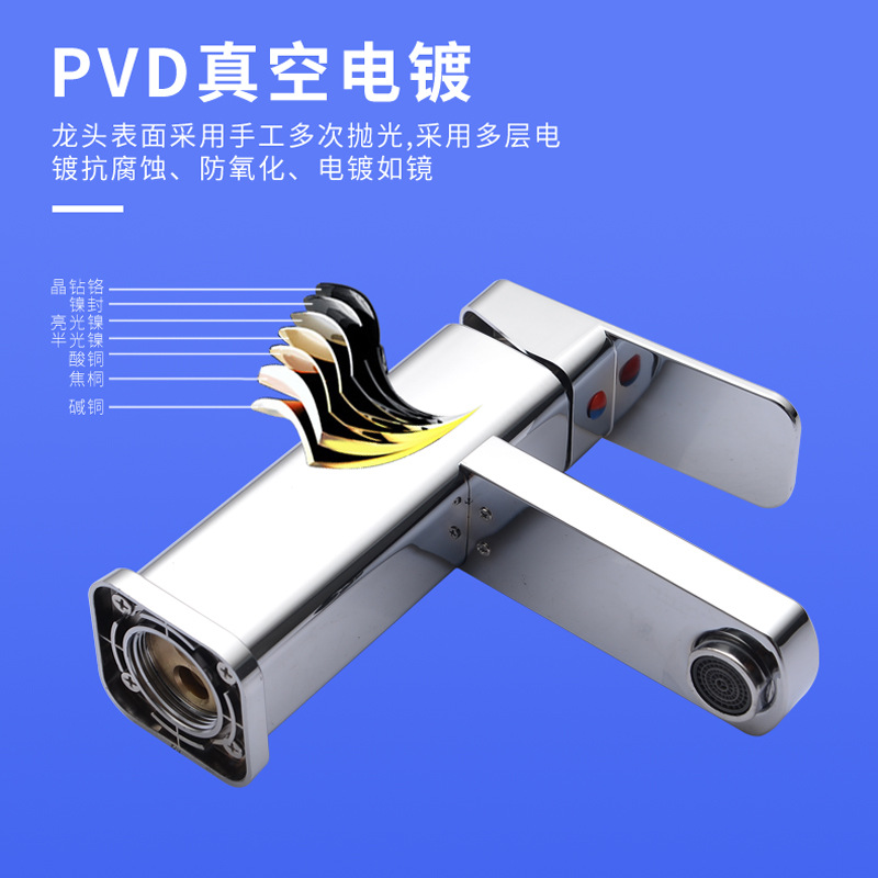 Cross-Border Bathroom Bathroom Cabinet Washbasin Concealed White Basin Faucet Hot and Cold Dual-Use