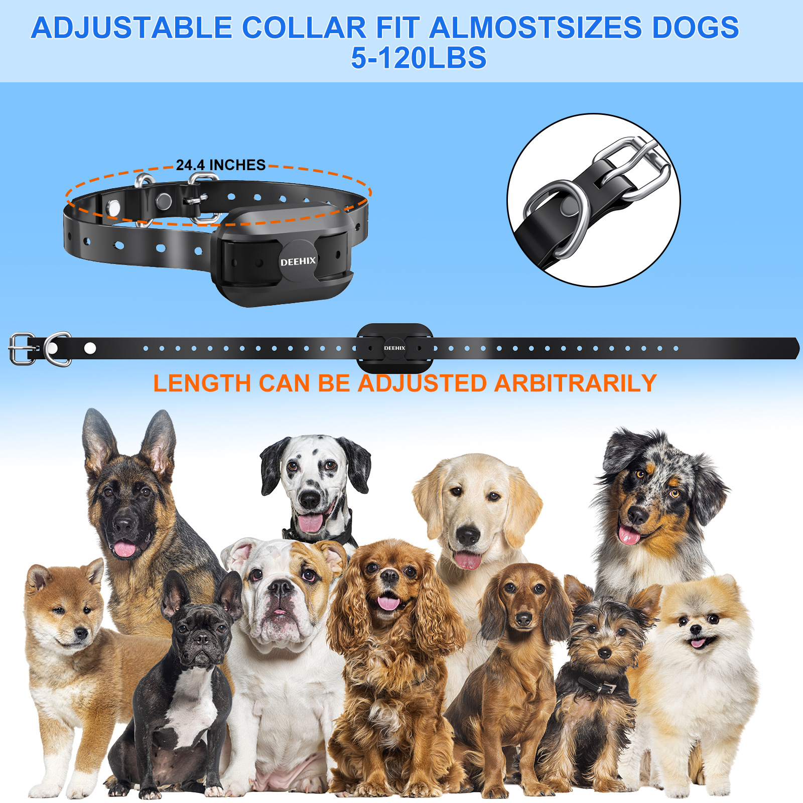800 meters remote control rechargeable waterproof pet electric shock collar with vibration dog trainer bark stopper