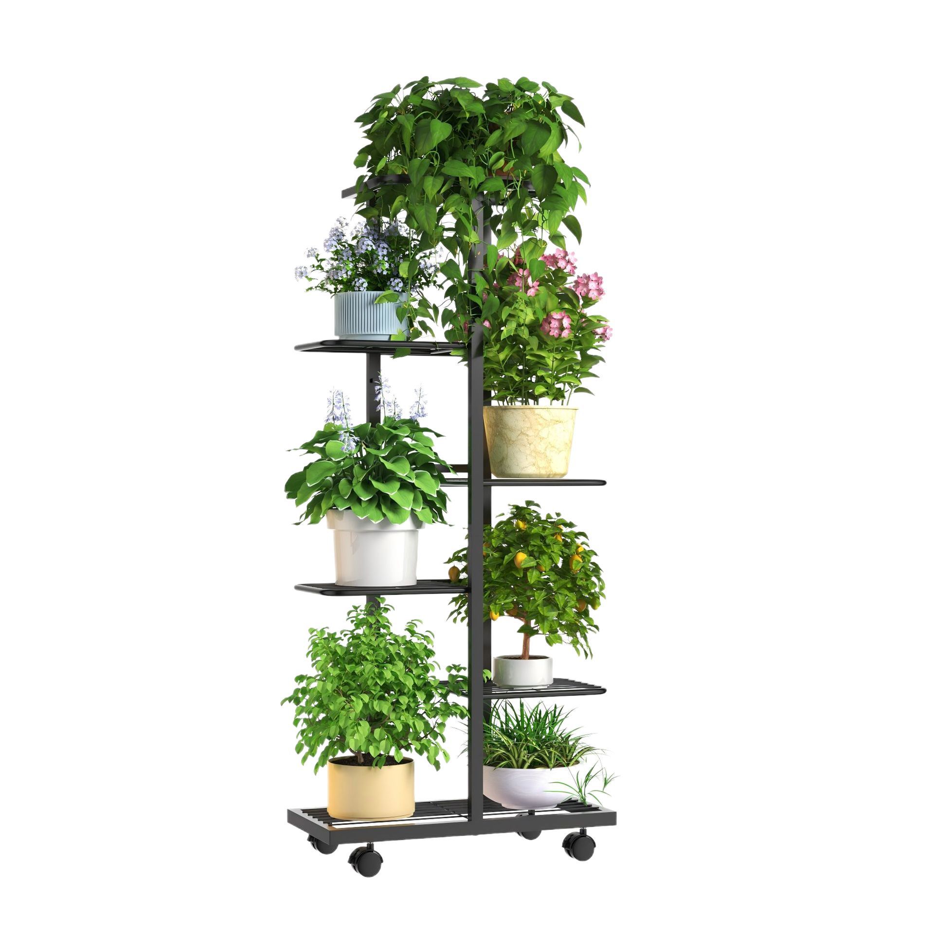 Multi-layer Wrought Iron Flower Rack Storage Rack Living Room Floor-standing Indoor Green Pot Balcony Flower Pot Plant Placement Flower Pot Rack