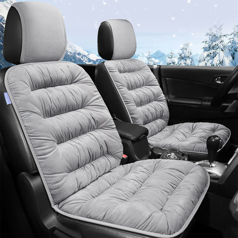 New winter fleece-lined thick warm down cushion car cushion car single cross-border with backrest one-piece delivery