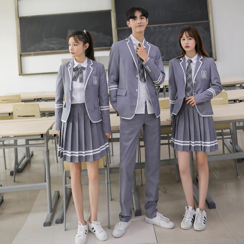 Graduation Season Junior and High School Students Recitation Clothing Female College Style Suit Long Skirt Choir Performance Trendy Class Uniform