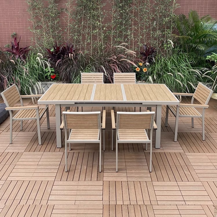 Nordic Outdoor Balcony Dining Table and Chairs Villa Courtyard Sun Room Hotel Garden Outdoor Leisure Rope Rattan Chair Furniture