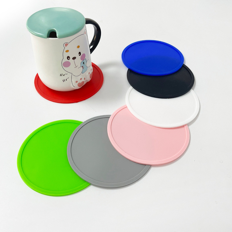 Silicone Coaster Groove Round Dining Table Insulation Mat Dinner Plate Household Placemat Anti-slip Mat Easy Cleaning Anti-scalding Sand Pot Mat