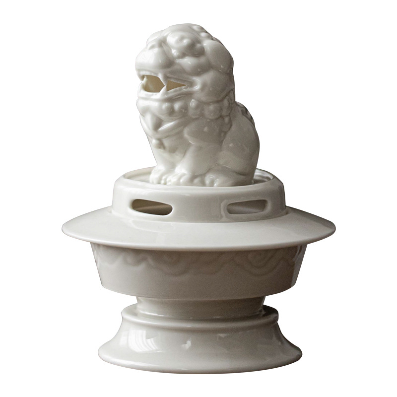 Yishu Tea Words Grass and Wood Ash Ceramics Luan Rui Beast Incense Stove Chinese Zen Relief Lam Sandalwood Stove Incense Ash Incense Roast