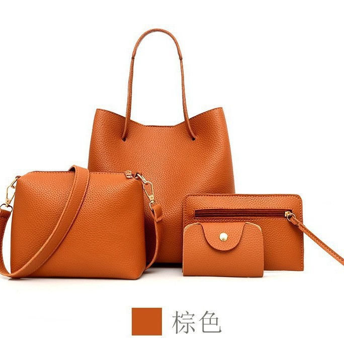 Trendy Single Shoulder Bag Fashion New Color Mother and Child Bag European and American Style Four-Piece Set Simple Women's Bag