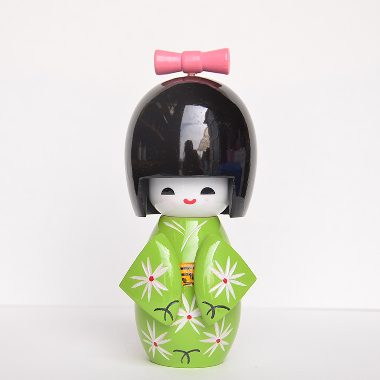 Japanese folk Kimono Doll dual puppet wooden doll Japanese decorative ornaments Wall doll jujiu house decoration