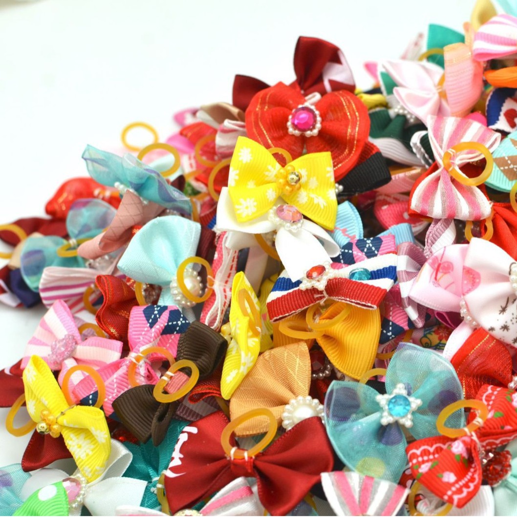 Cross-border Pet Hairpin bb Clip Pet Rubber Tendon Marzis Yorkshire Meng Pet Bangs Side Clip Pet Headwear