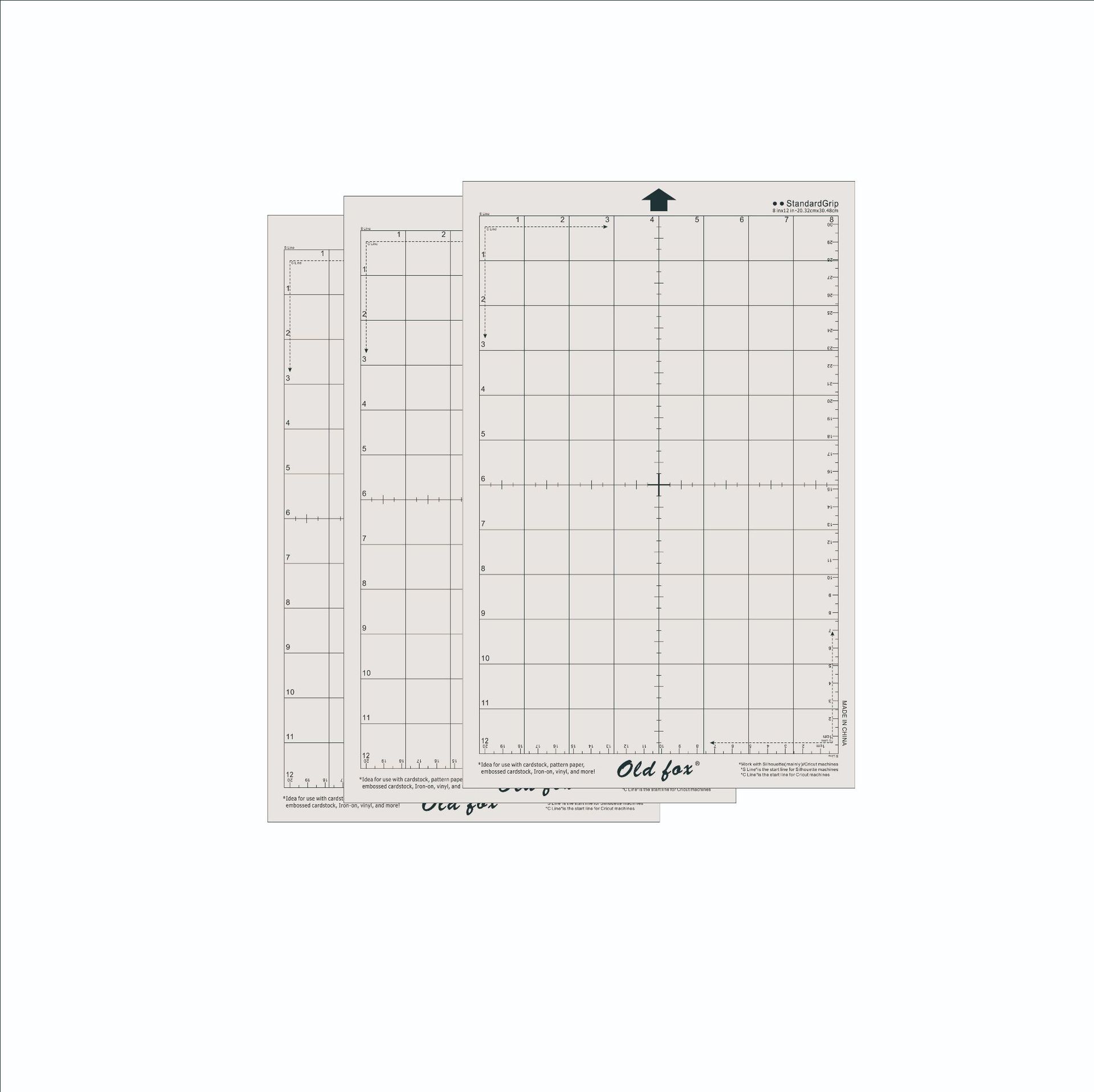 Adhesive Pad 8''x12'' Durable and Beautiful OLD FOX Medium Adhesive Transparent Adhesive Pad Cutting Mat