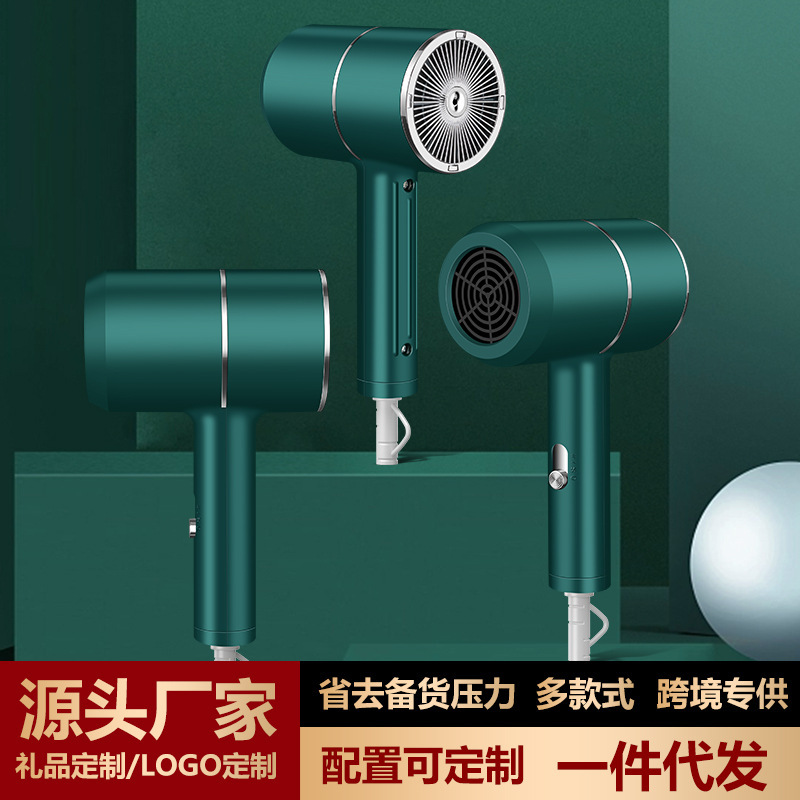 Hair Dryer Household Blue Light Negative Ion Hair Salon High Power Hair Dryer Dormitory Hot and Cold Air Hair Dryer Gift Cross-Border