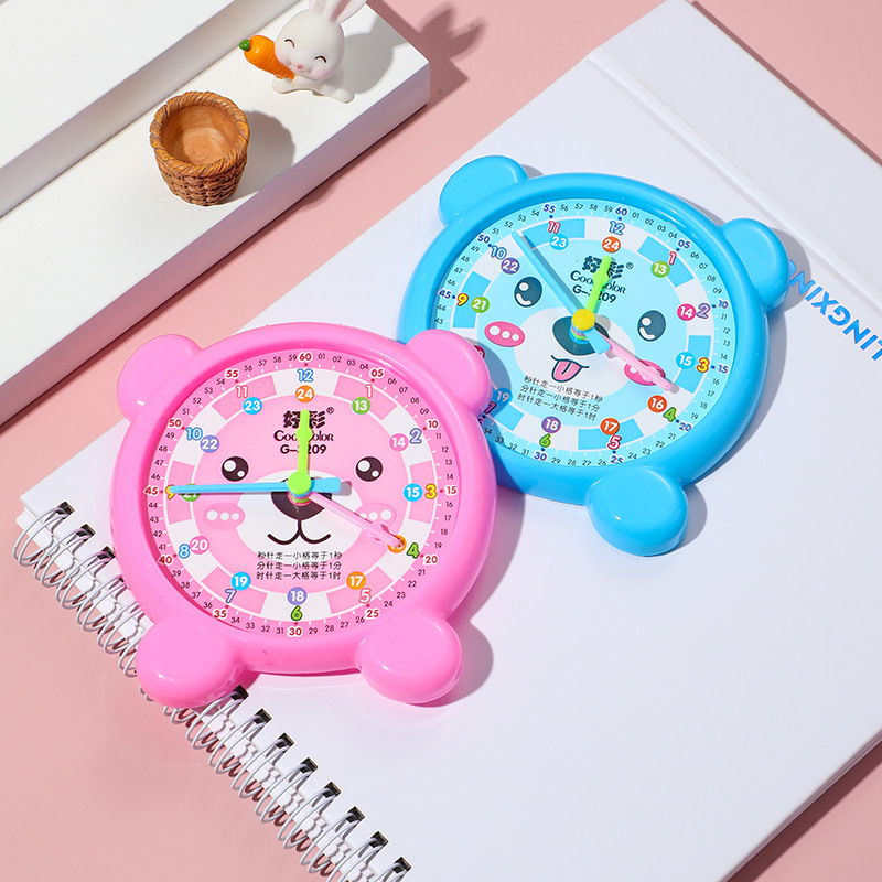 Clock model mathematics clock learning device Grade 1-3 students kindergarten clock teaching aids cartoon clock model