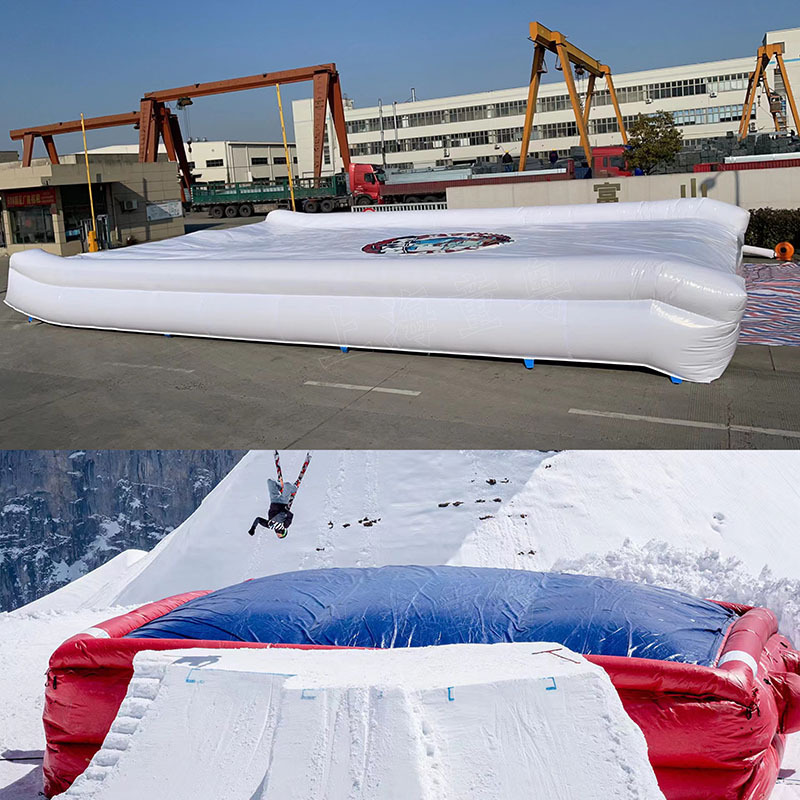 Inflatable Slope Air Cushion Bicycle Training Protection Air Cushion High Altitude Anti-fall Extreme Sports Air Cushion Inflatable Ski Air Cushion