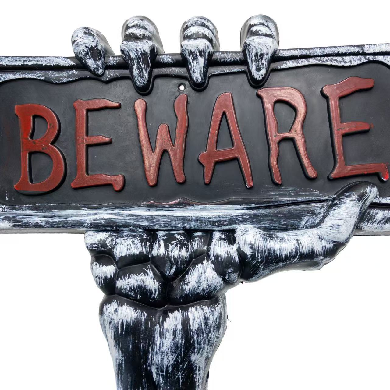 Halloween Scene Setup with Tombstone Signs, Prank Props, Bar Atmosphere, Haunted House, Horror Plastic