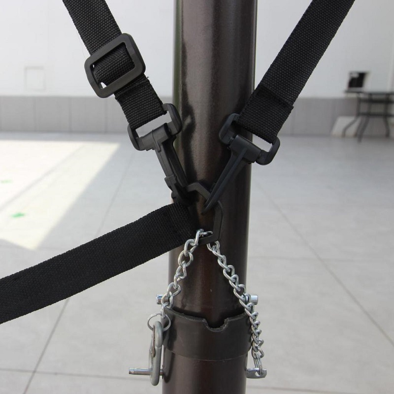 Large Windproof Belt Outdoor Parasol Windproof Buckle Garden Umbrella Banana Umbrella Anti-Swing Outdoor Sun Umbrella Fixed Rope