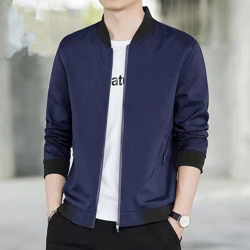 2025 New Style Jacket Men's Thin Collar Jacket Youth Jacket Zipper Jacket Business Jacket Top Jacket