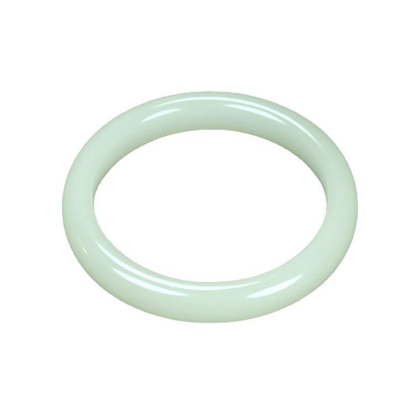 Factory wholesale imitation jade bracelet stall supply large narrow strip imitation Hetian jade various color bracelet gift