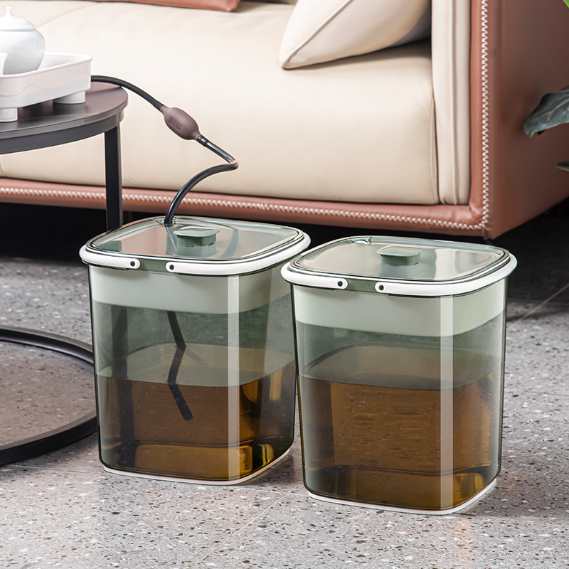 Ведро для чая, ведро для чайных отходов, фильтр для разделения мусора, дренажное ведро, портативное мусорное ведро, прозрачное ведро для чая с хорошим дизайном