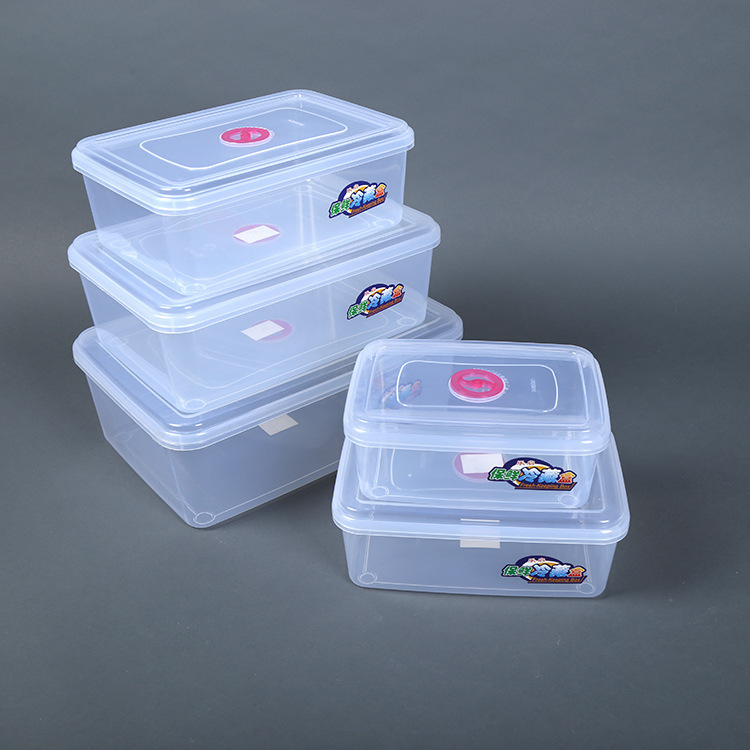 Processing and Customization of Transparent Plastic Crisper Commercial Household Kitchen Refrigerator Refrigerated Storage Storage Box with Lid Wholesale